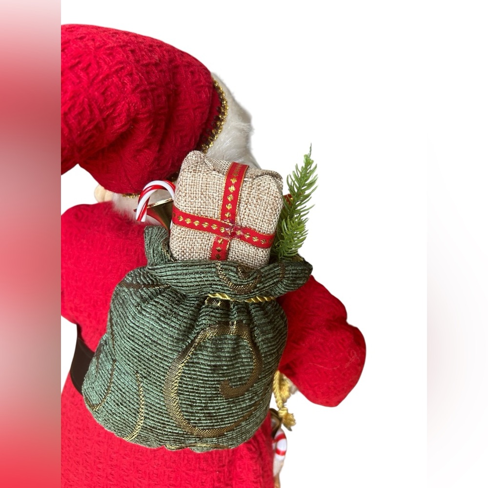 Christmas Holiday Decor Cozy Cute Santa Claus with Teddy NWT Nicholas Collection - Picture 5 of 10